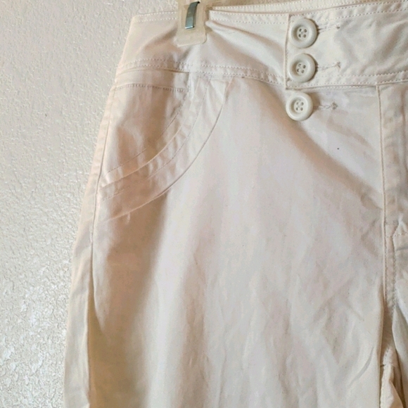 Gitano White Cotton/Spandex Capri Pants Size 12 - Picture 4 of 6